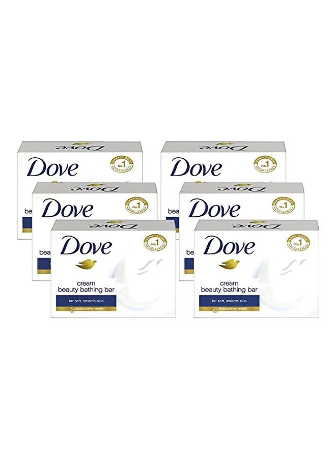 Dove Pack Of 6 Beauty Cream Bath Soap 6x135grams  - Image 1