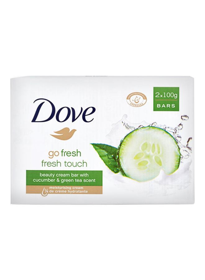 دوف مجموعة قوالب صابون جو فريش المنعشة من قطعتين أبيض 2x100جرام - Image 2