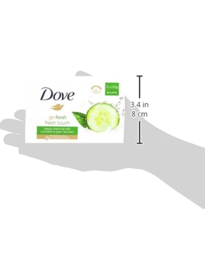 دوف مجموعة قوالب صابون جو فريش المنعشة من قطعتين أبيض 2x100جرام - Image 3