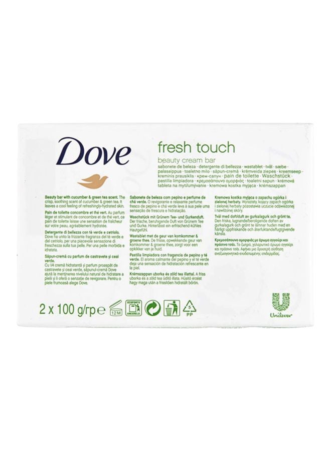 دوف مجموعة قوالب صابون جو فريش المنعشة من قطعتين أبيض 2x100جرام - Image 4