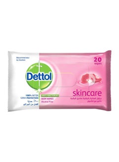 Dettol 20-Piece Skincare Anti-Bacterial Skin Wipes 