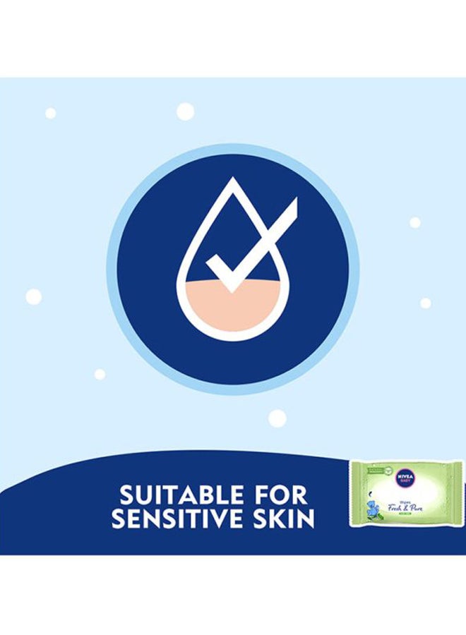 Nivea - Fresh & Pure Baby Wipes Value Box 3 Packs x 63 Wipes, 189 Count - Image 1