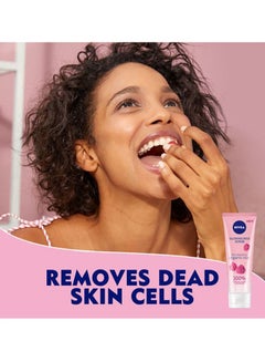 Nivea Face Glowing Scrub, Dry And Sensitive Skin, Organic Rice Bio Raspberry 75ml  - Image 3