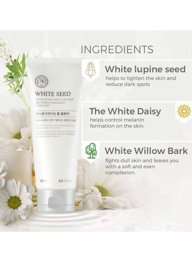 [The Face Shop] White Seed Exfoliating Foam Cleanser 150ml - https://f.nooncdn.com/p/v1616937506/N23805288A_3.jpg?width=original