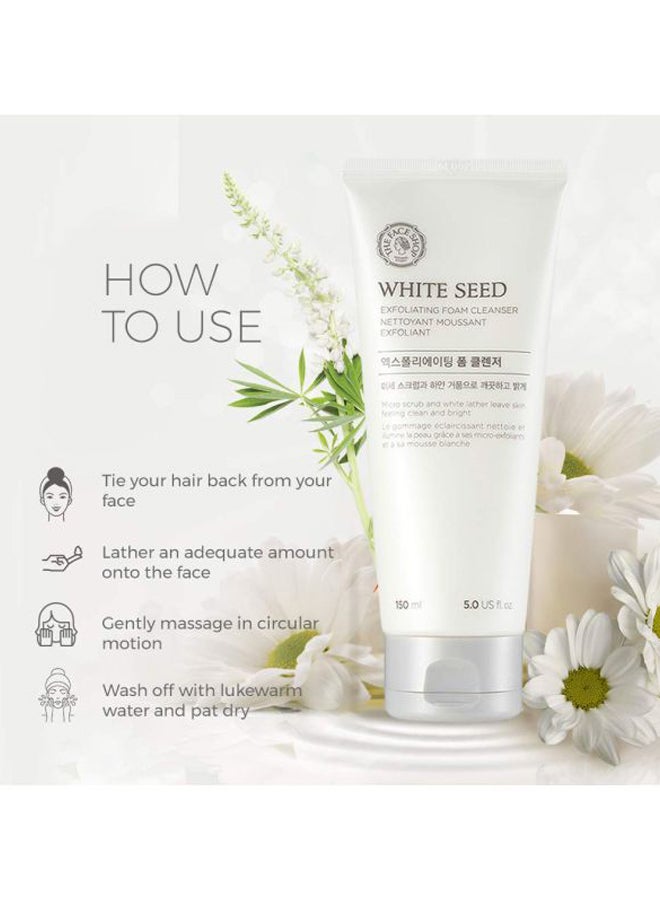 THE FACE SHOP [The Face Shop] White Seed Exfoliating Foam Cleanser 150ml - Image 4