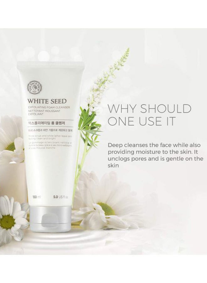 [The Face Shop] White Seed Exfoliating Foam Cleanser 150ml - https://f.nooncdn.com/p/v1616937506/N23805288A_5.jpg?width=original