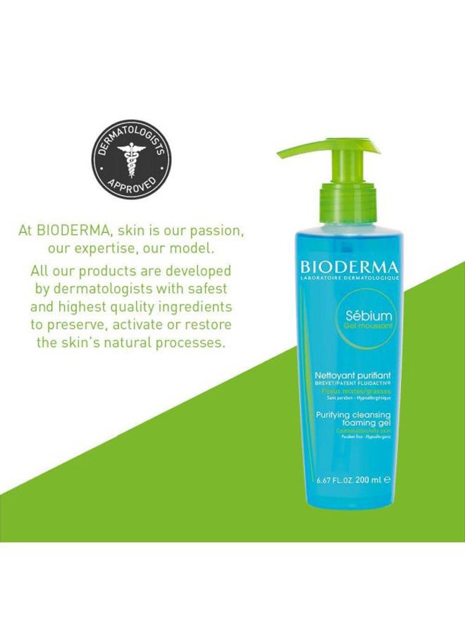 Bioderma - Sebium Moussant Gel (1 + 1 Free) 500 ml + 200 ml 700ml - Image 1