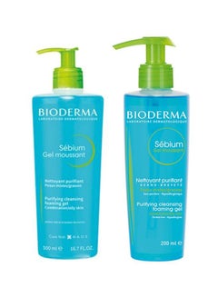 Bioderma Sebium Moussant Gel (1 + 1 Free) 500 ml + 200 ml 700ml  - Image 1