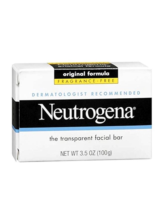 Neutrogena - The Transparent Facial Bar Original Formula Fragrance Free 3.50 Oz (Pack Of 10) 10x100grams - Image 1