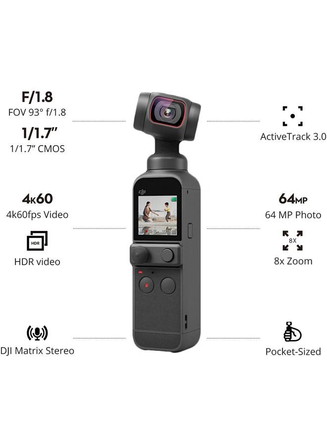 dji - Osmo Pocket 2 With Wi-Fi / Bluetooth Capabilities / 4K Handheld Sports And Action Camera - Image 1