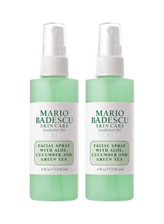MARIO BADESCU Pack Of 2 Aloe Cucumber And Green Tea Facial Spray 2 x 118ml  - Image 1