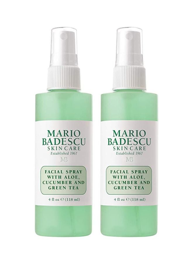 ماريو باديسكو مجموعة بخاخ الوجه بخلاصة الصبار والخيار والشاي الأخضر من عبوتين 2 x 118ملليلتر - Image 1