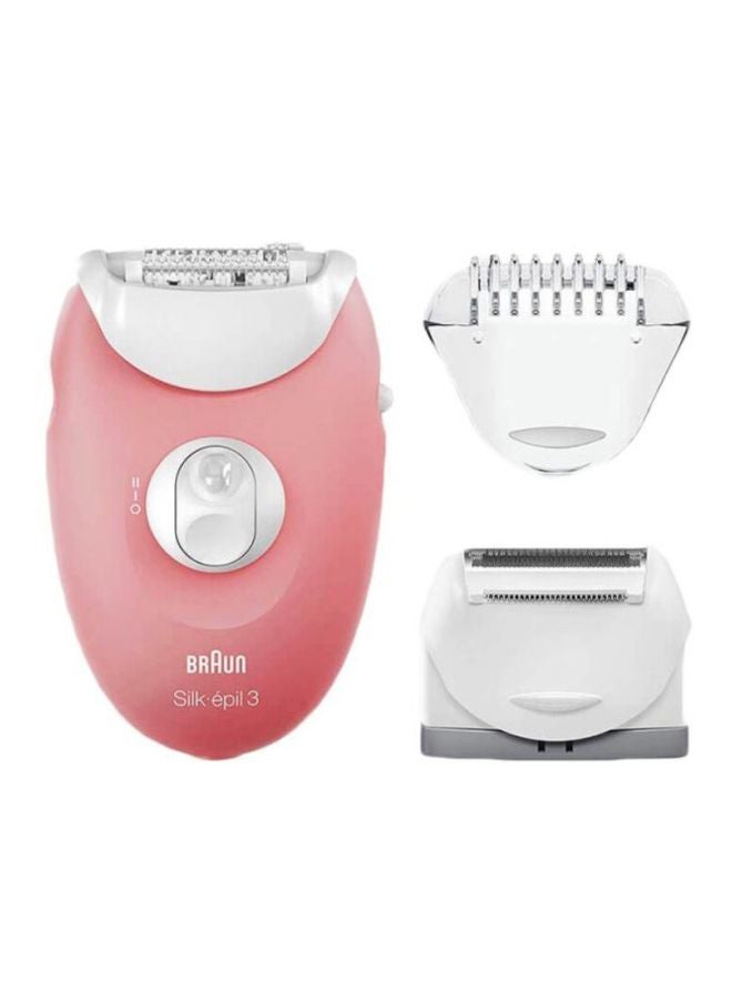 BRAUN Silk Epil 3 Leg And Body Epilator Pink/Silver 18x6.5x19.7cm  - Image 1