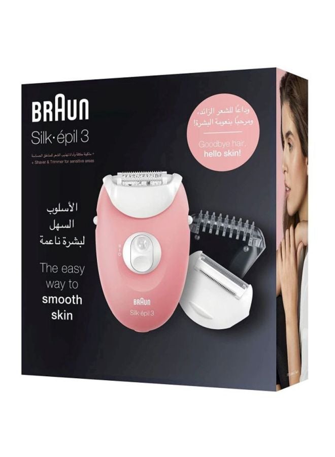 BRAUN Silk Epil 3 Leg And Body Epilator Pink/Silver 18x6.5x19.7cm  - Image 2