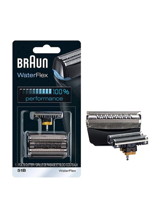 BRAUN Waterflex Foil And Cutter Replacement Head Black/Silver  - Image 2