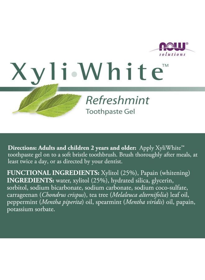 Now Foods Xyli White Refreshmint Toothpaste Gel 181grams - Image 5