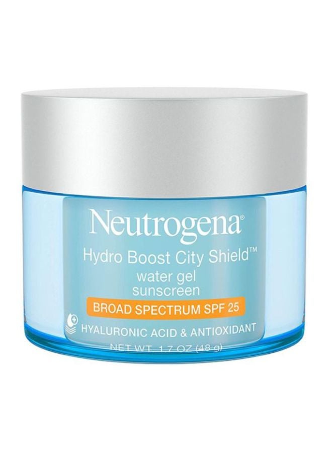 Neutrogena Hydro Boost City Shield Water Gel With Hydrating Hyaluronic Acid Antioxidants And Broad Spectrum Spf 25 Sunscreen 1.7 Oz Blue 1.7ounce - Image 1