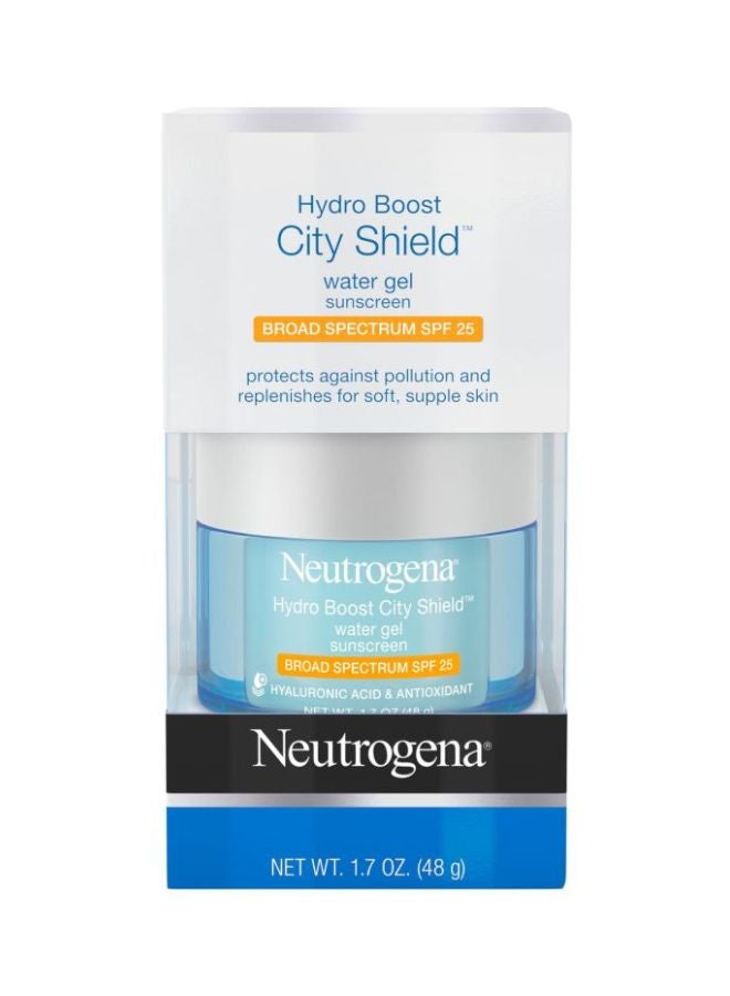 Neutrogena Hydro Boost City Shield Water Gel With Hydrating Hyaluronic Acid Antioxidants And Broad Spectrum Spf 25 Sunscreen 1.7 Oz Blue 1.7ounce - Image 2