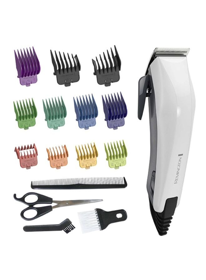 REMINGTON - 16-Piece Electric Colour Cut Hair Clipper White/Black/Green - Image 1