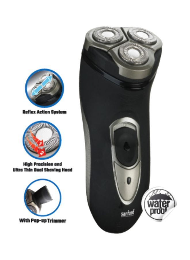 Sanford - Rechargeable Rotary Shaver Black/Silver/Gold - Image 1