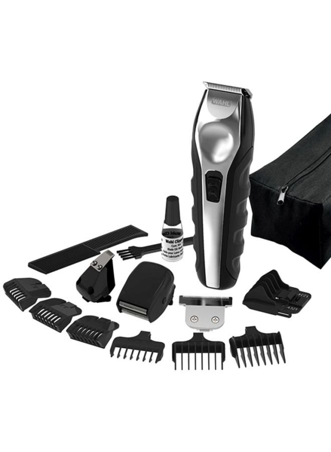 WAHL - 14 Piece Lithium ion Multi-Purpose Grooming Kit Black/Silver - Image 1