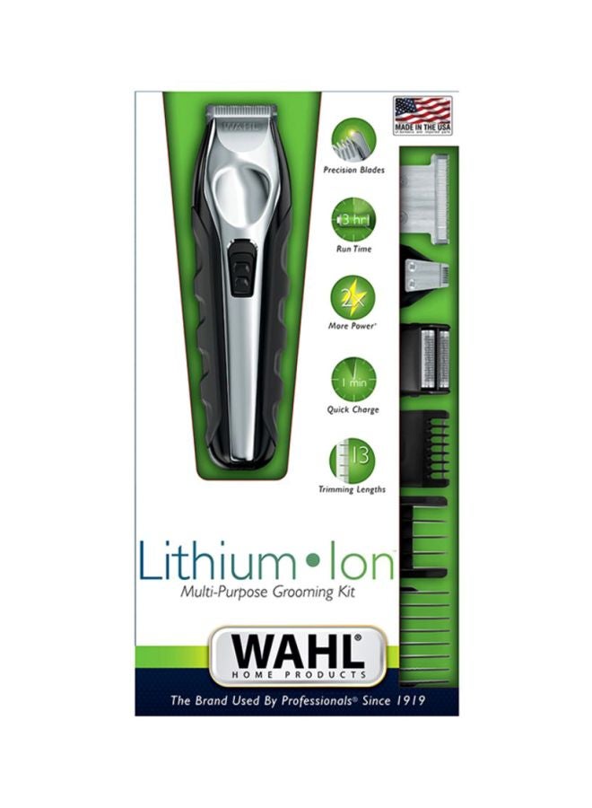 WAHL - 14 Piece Lithium ion Multi-Purpose Grooming Kit Black/Silver - Image 1