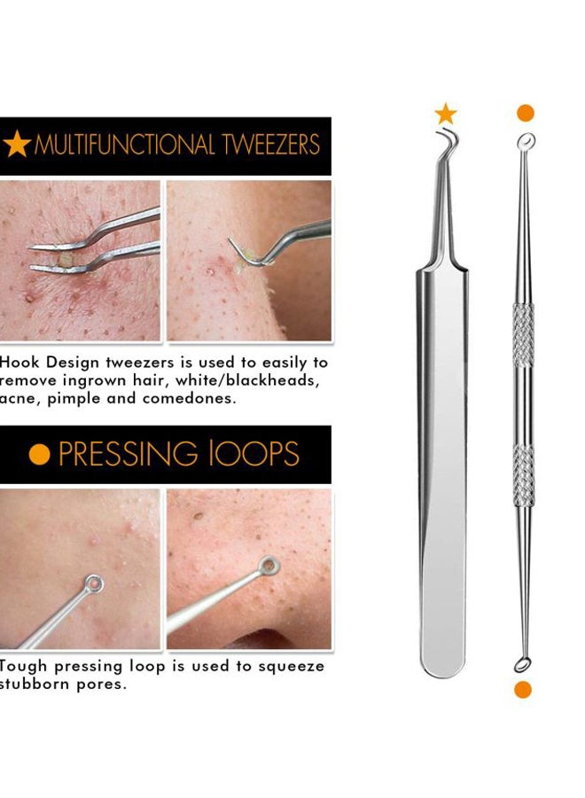 Beauenty 7-Piece Professional Blackhead And Blemish Remover Kit Silver  - Image 5