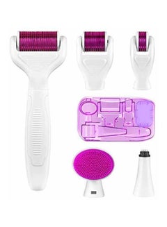 Derma Roller 6 in 1 Roller Kit White/Pink/Purple 6.89x4.09x0.61cm  - Image 2