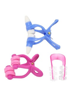 docooler 3-Piece Magic Nose Massage And Correction Tool Set Pink/Blue/White 8x7x4cm  - Image 1