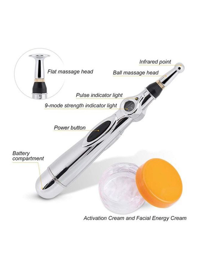 شاربدو قلم تدليك للأغراض العلاجية أسود/ فضي 20x3سم - Image 3