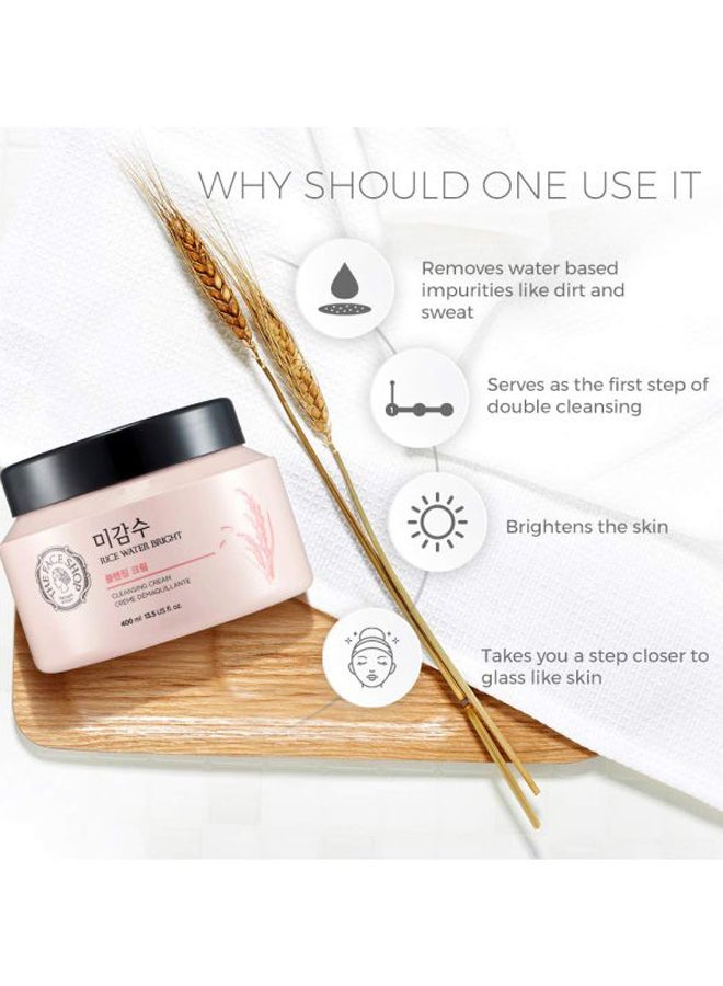 THE FACE SHOP Rice Water Bright Cleansing Cream 400ml - Image 5