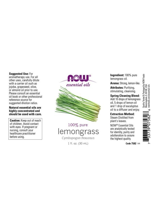 Now Foods Lemongrass Oil - Image 3