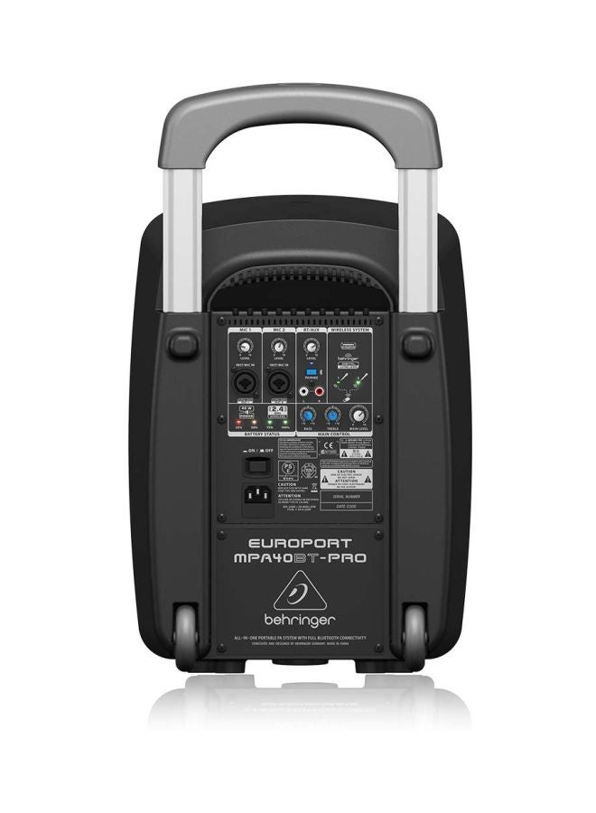 بيهرينغر نظام صوتي محمول الكل في واحد يدعم الاتصال بتقنية بلوتوث MPA40BTPRO أسود/رمادي - Image 4