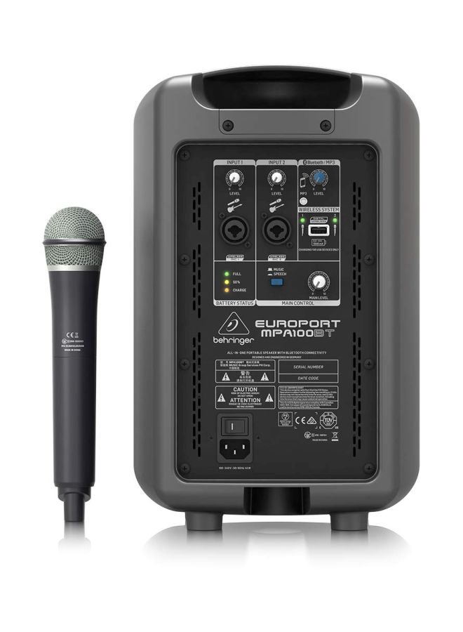 behringer - All In One Speaker With Bluetooth Connectivity MPA30BT Grey - Image 1