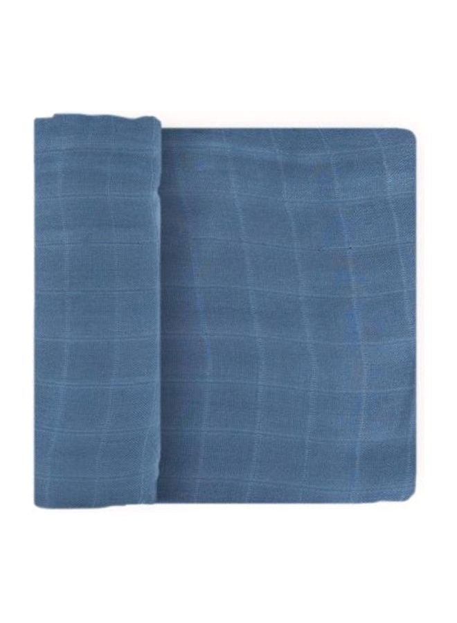 little unicorn Deluxe Muslin Swaddle Single  Blue Dusk  - Image 1