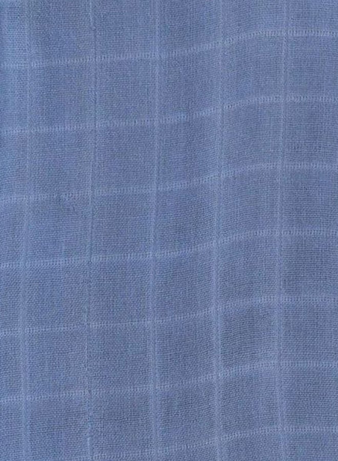 little unicorn Deluxe Muslin Swaddle Single  Blue Dusk  - Image 3