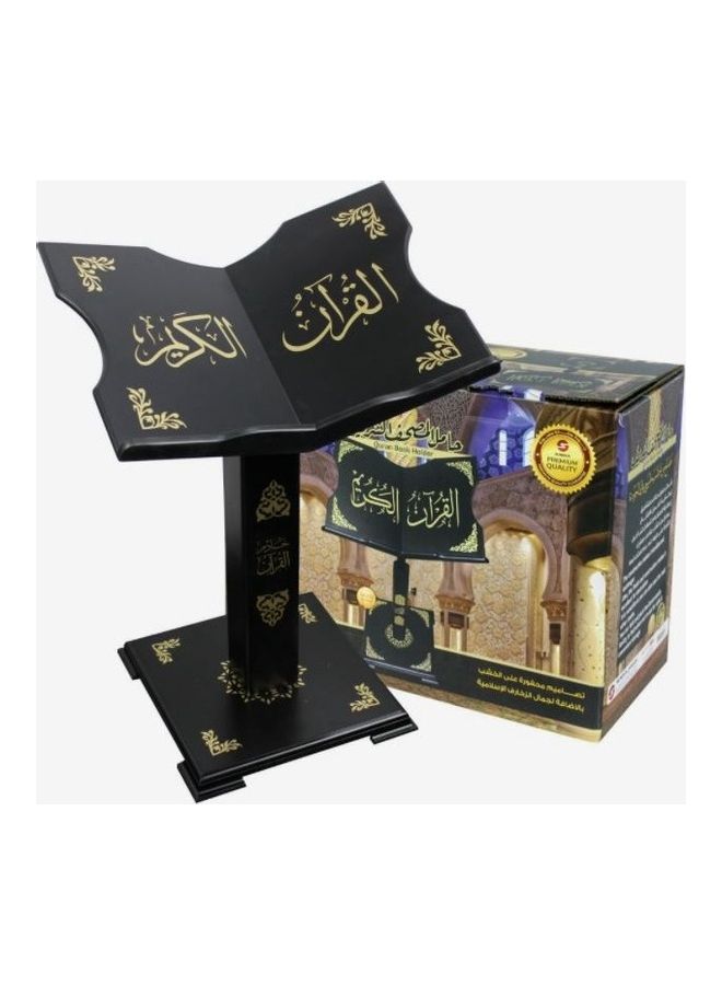 ماركة غير محددة حامل من الخشب للقرآن الكريم أسود/ذهبي 85x24x24سم  - Image 2