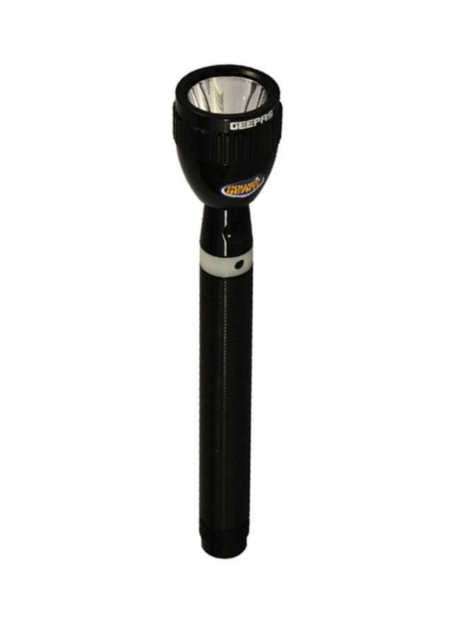 Rechargeable LED Flashlight Black/White/Clear 27cm