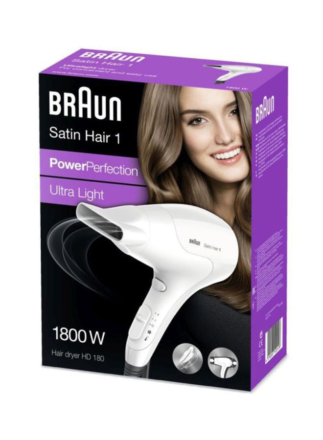 BRAUN - Hair Dryer HD 180 White - Image 1