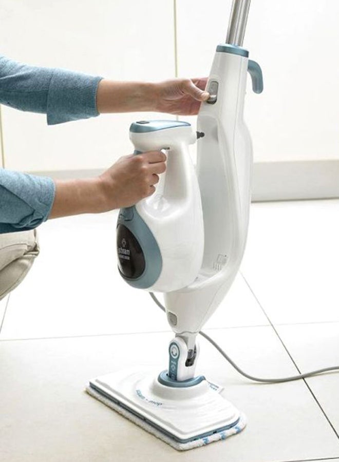 BLACK+DECKER - 2-in-1 Steam Mop With Handle 1600W 1600.0 W FSMH1621 Silver/White/Blue - Image 1