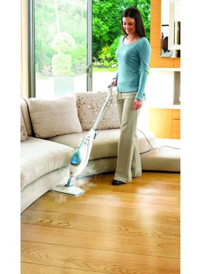 BLACK+DECKER - 2-in-1 Steam Mop With Handle 1600W 1600.0 W FSMH1621 Silver/White/Blue - Image 1