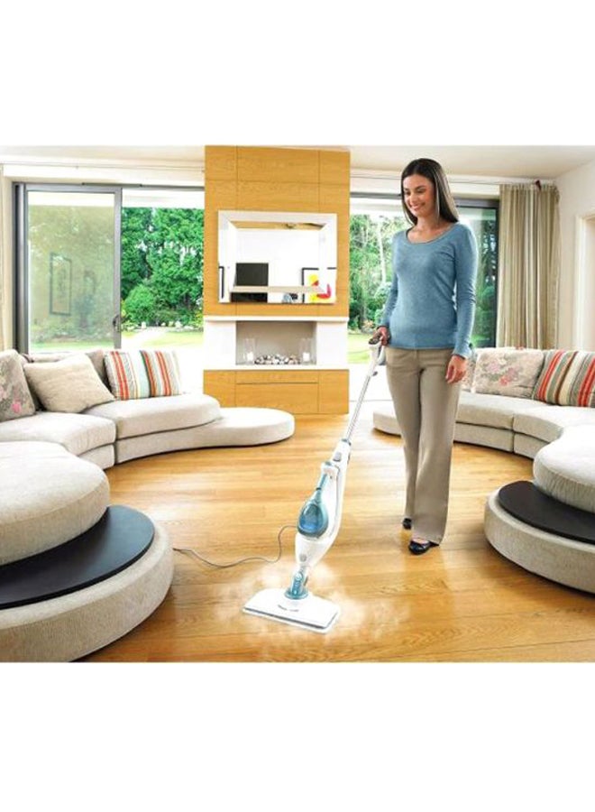 BLACK+DECKER - 2-in-1 Steam Mop With Handle 1600W 1600.0 W FSMH1621 Silver/White/Blue - Image 1