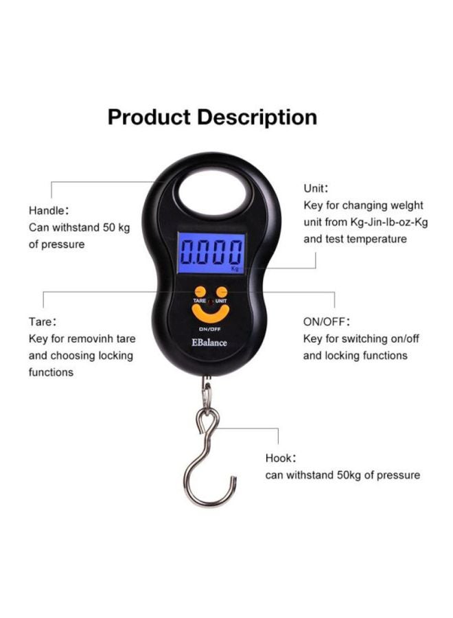 بيوينتي ميزان رقمي محمول باليد وقابل للتعليق NN2127 أسود - Image 4