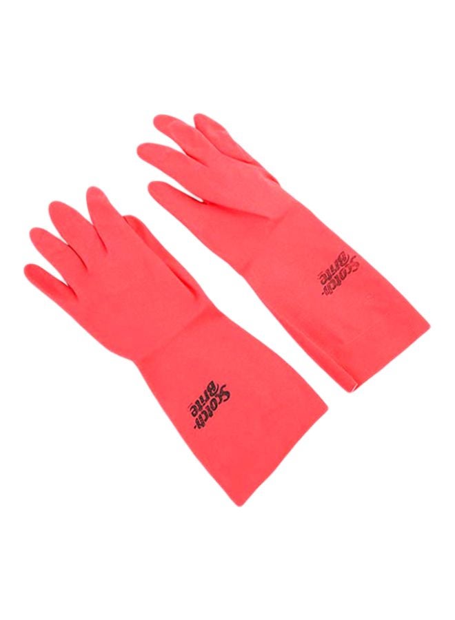 3M Scotch-Brite Lemon Scented Outdoor Small Gloves Pink Red  - Image 1