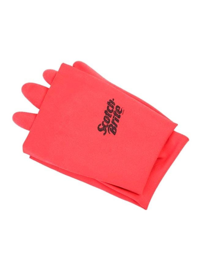 3M Scotch-Brite Lemon Scented Outdoor Small Gloves Pink Red  - Image 2