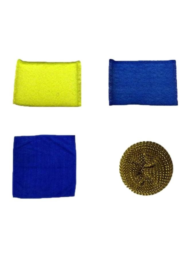 Sharpdo 10-Piece Kitchen Cleaning Suit Silver/Blue/Yellow - Image 3