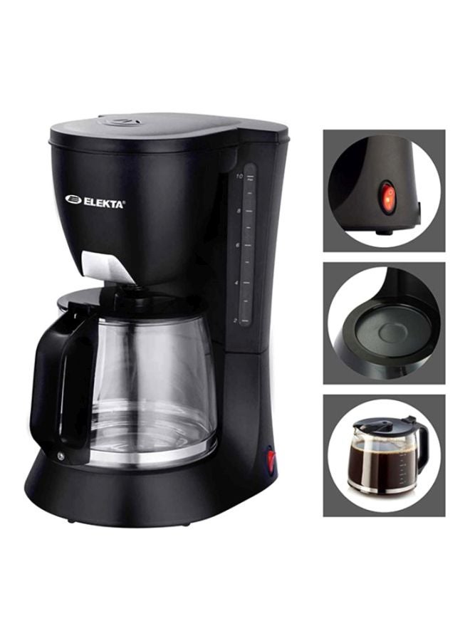 اليكتا ماكينة صنع قهوة كهربائية تعمل بالتقطير أسود\ساطع\فضي - Image 2