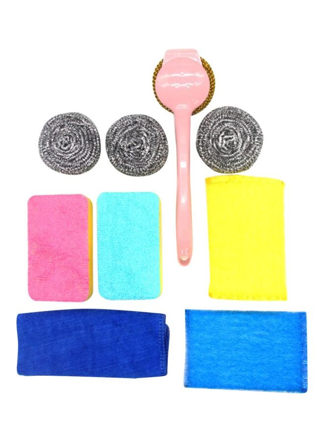 Sharpdo 10-Piece Kitchen Cleaning Suit Silver/Blue/Yellow - Image 1