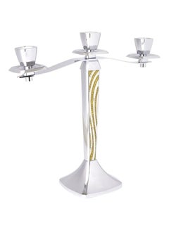 REGENT Orient Candle Stick For 3 Candles Multicolour Standard Silver/Gold  - Image 1