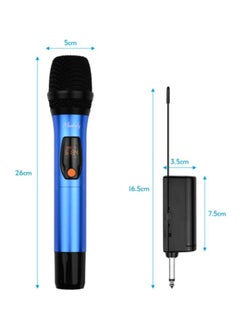 Muslady Wireless Microphone With Plug I7315-1-G Blue/Black/White  - Image 3